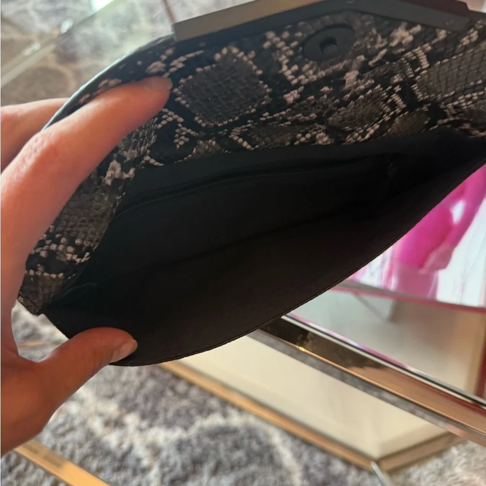 French Connection Snakeskin Pattern Clutch - Picture 2 of 6
